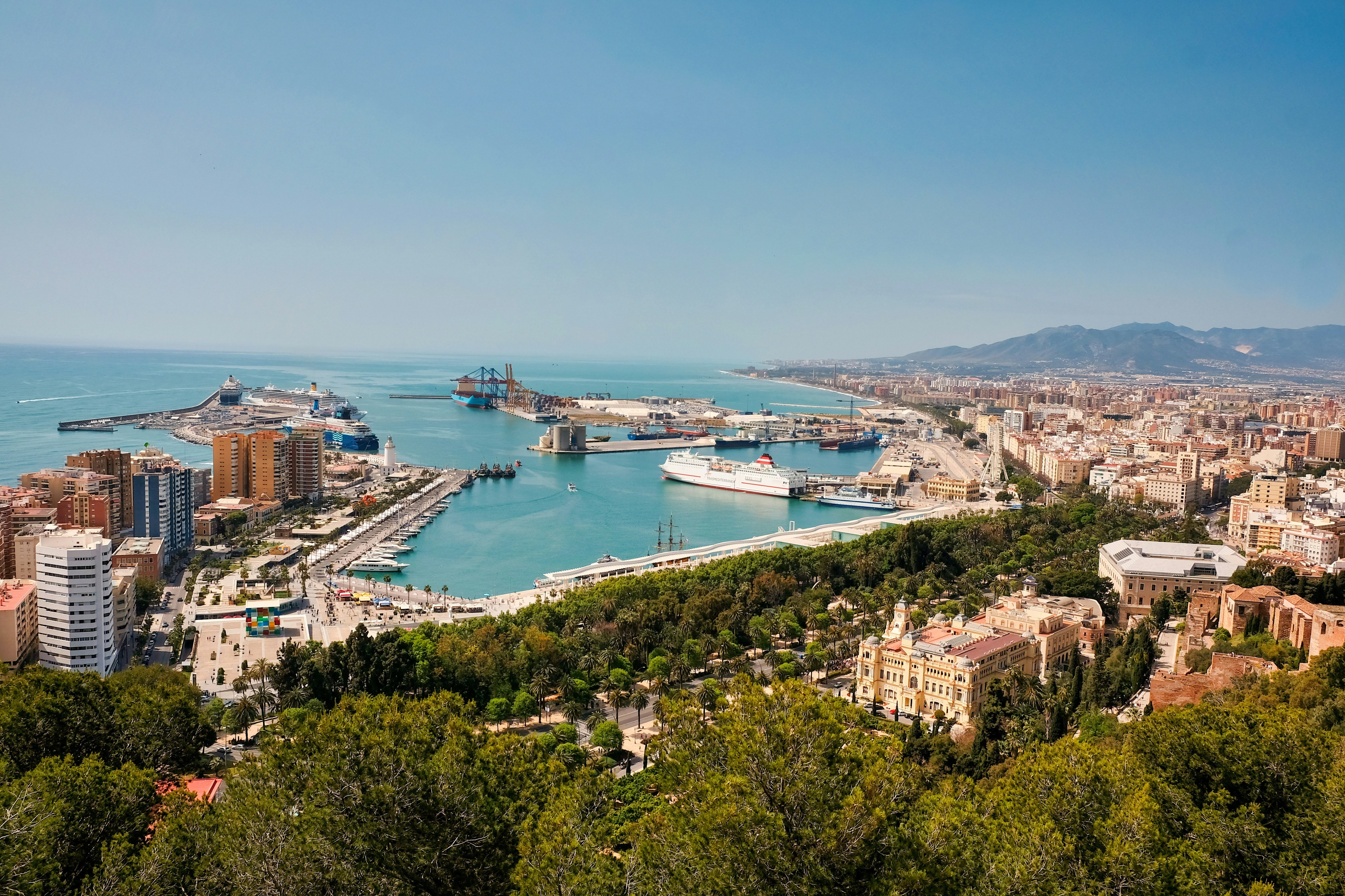 Port of Malaga view - specialized residency support for Middle East expats relocating from UAE and Dubai